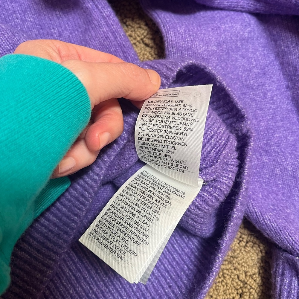And Other Stories Purple Mockneck Sweater - Size Small - Picture 3 of 6